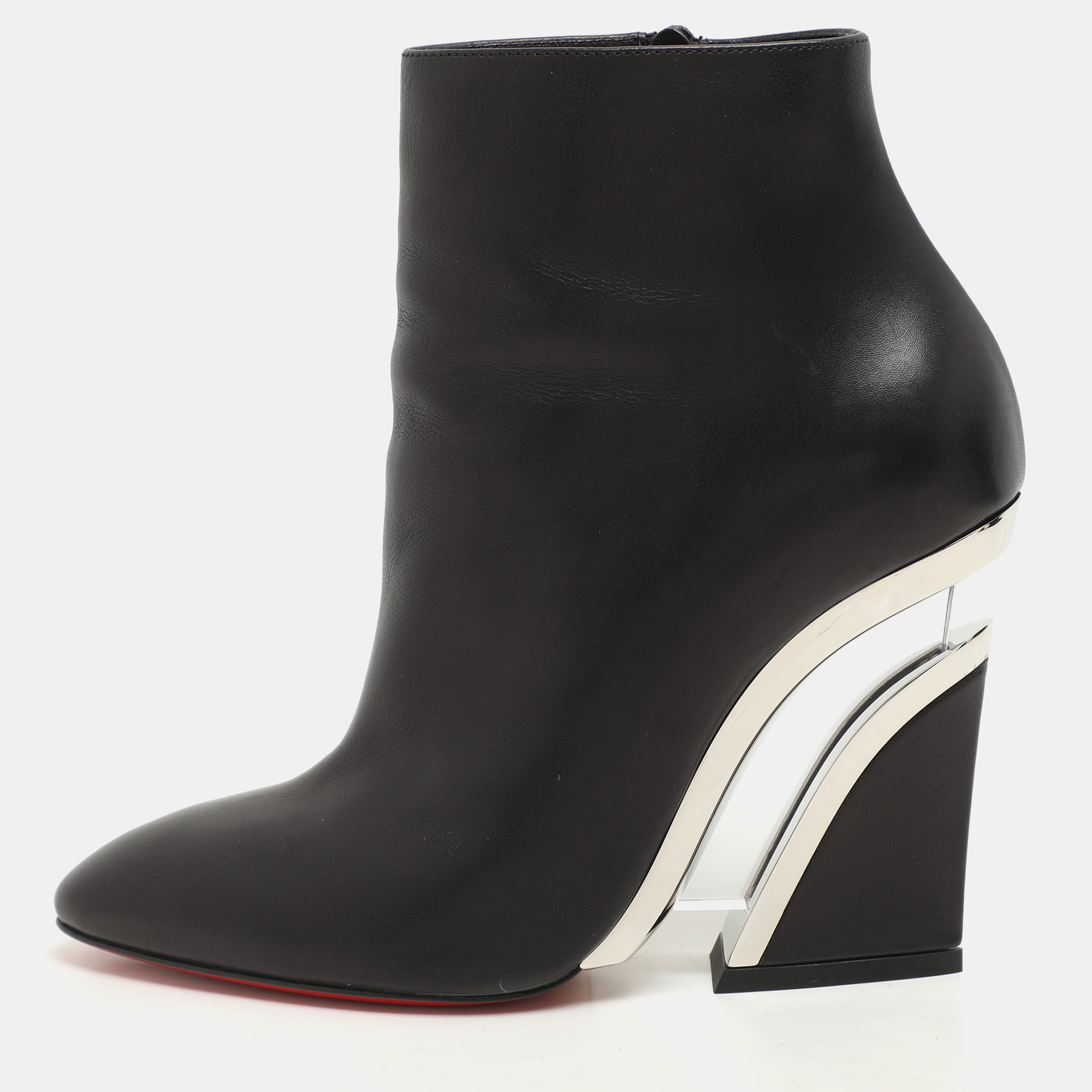 Christian Louboutin Black Leather Levitibootie Ankle Length Boots Size 37, Boots - Luxury Closet catalog