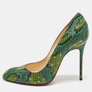 Christian Louboutin Green Python Corneille Pumps Size 38, Pumps - Luxury Closet catalog