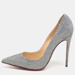 Christian Louboutin Silver Glitter Pigalle Follies Pumps Size 39.5, Pumps - Luxury Closet catalog