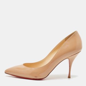 Christian Louboutin Beige Patent Leather Piou Piou Pumps Size 38, Pumps - Luxury Closet catalog
