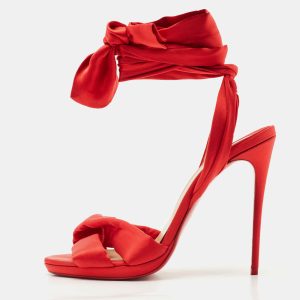 Christian Louboutin Red Satin Tres Frais Sandals Size 39, Sandals - Luxury Closet catalog