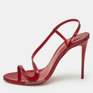 Christian Louboutin Red Patent Leather Rosalie Sandals Size 40, Sandals - Luxury Closet catalog