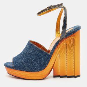Christian Louboutin Blue Denim Mira Colunata Platform Sandals Size 40, Sandals - Luxury Closet catalog