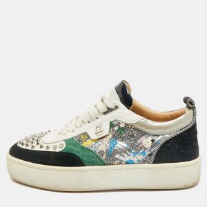 Christian Louboutin Multicolor Leather and Sequin Happyrui Sneakers Size 39, Athletic Shoes & Sneakers - Luxury Closet catalog