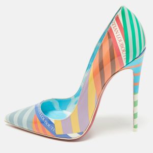 Christian Louboutin Multicolor Printed Patent Leather Hot Chick Pumps Size 40, Pumps - Luxury Closet catalog