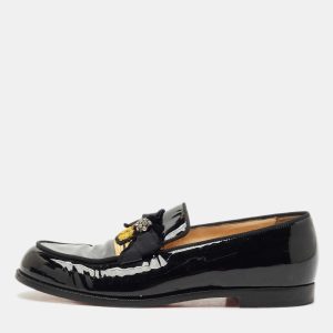 Christian Louboutin Black Patent Leather Slip On Loafers Size 37, Loafers & Slip-Ons - Luxury Closet catalog