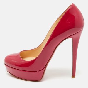 Christian Louboutin Fuchsia Patent Leather Bianca Platform Pumps Size 38, Pumps - Luxury Closet catalog