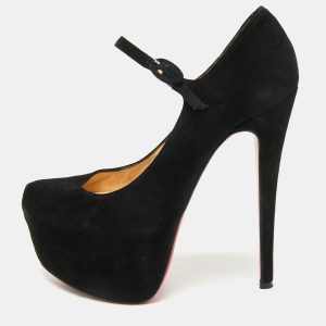 Christian Louboutin Black Suede Lady Daf Mary Jane Pumps Size 35.5, Pumps - Luxury Closet catalog