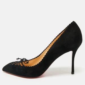 Christian Louboutin Black Suede Scalo Pumps Size 39, Pumps - Luxury Closet catalog