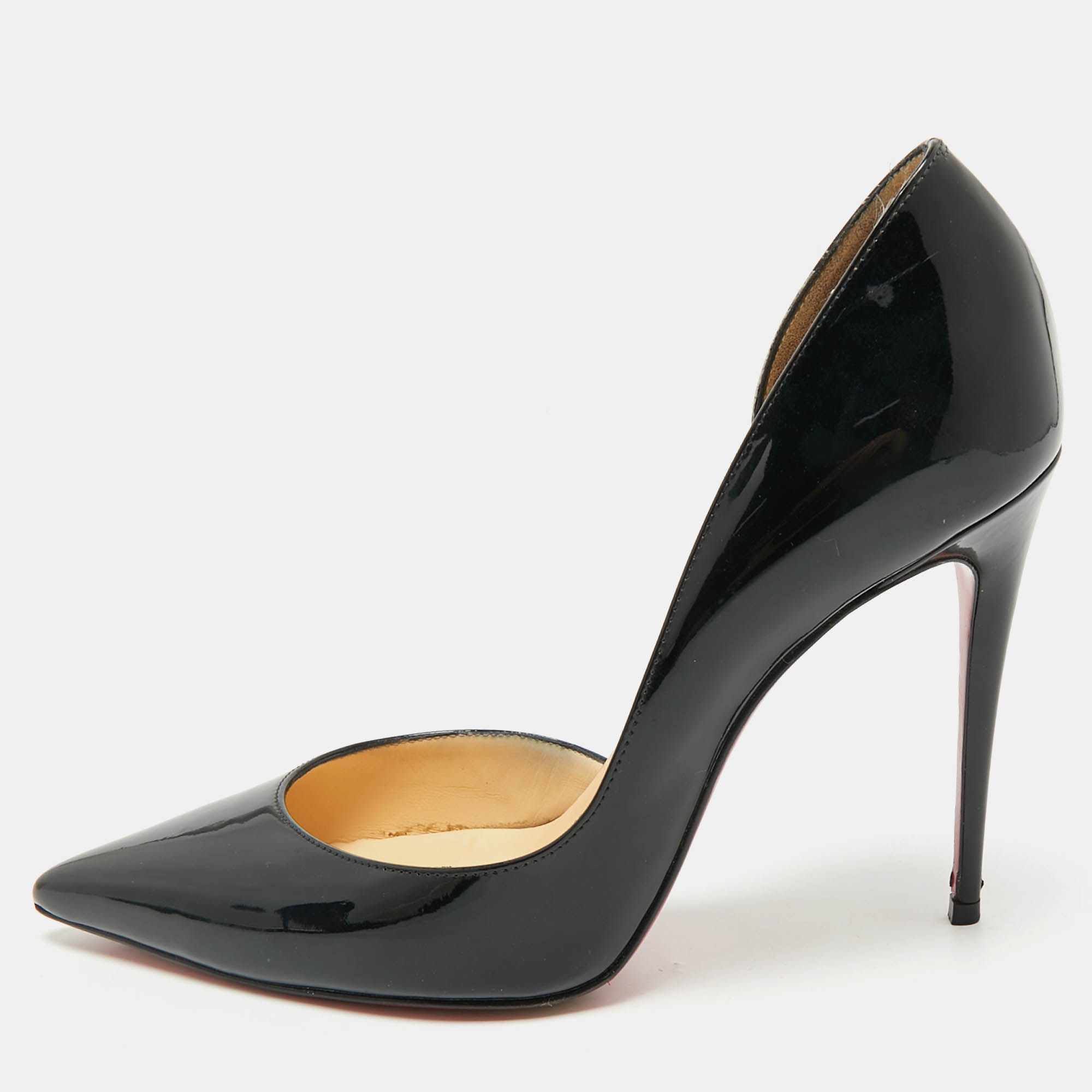 Christian Louboutin Black Patent Leather Iriza D'orsay Pumps Size 38, Pumps - Luxury Closet catalog