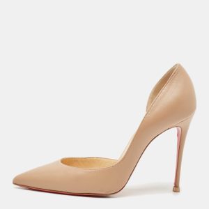 Christian Louboutin Beige Leather Iriza D'orsay Pumps Size 38, Pumps - Luxury Closet catalog