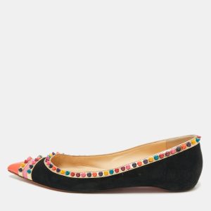 Christian Louboutin Tricolor Suede and Patent Leather Malabar Hill Ballet Flats Size 40.5, Flats - Luxury Closet catalog
