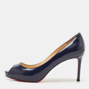 Christian Louboutin Navy Blue Leather Very Prive Pumps Size 40, Pumps - Luxury Closet catalog