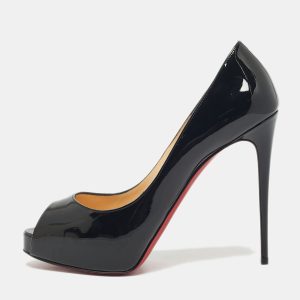 Christian Louboutin Black Patent Leather New Very Prive Pumps Size 39, Pumps - Luxury Closet catalog