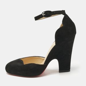 Christian Louboutin Black Suede Mary Jane Pumps Size 37, Pumps - Luxury Closet catalog