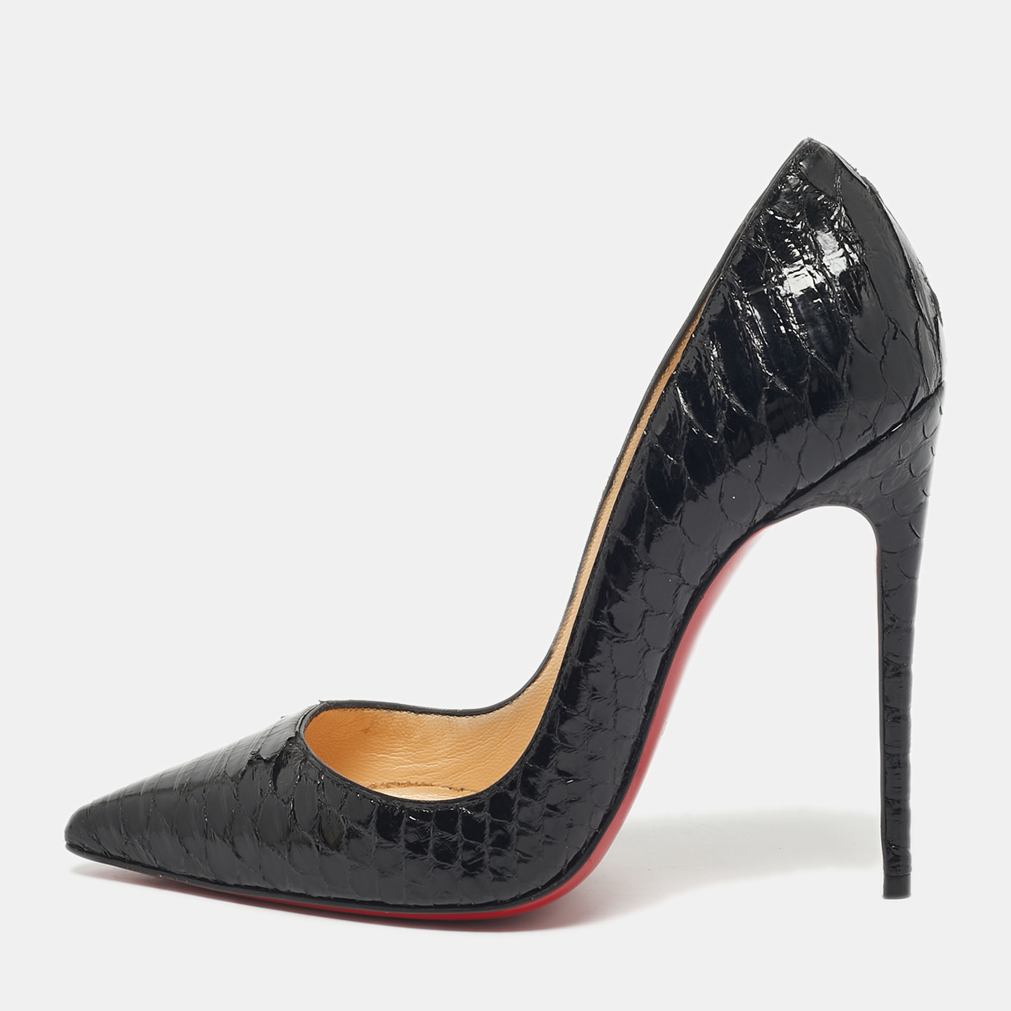 Christian Louboutin Black Python So Kate Pumps Size 34, Pumps - Luxury Closet catalog