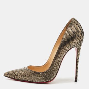 Christian Louboutin Metallic Python So Kate Pumps Size 38.5, Pumps - Luxury Closet catalog