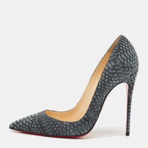 Christian Louboutin Blue Python Leather So Kate Pointed Toe Pumps Size 36.5, Pumps - Luxury Closet catalog