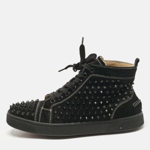 Christian Louboutin Black Suede Lou Spikes Sneakers Size 39.5, Athletic Shoes & Sneakers - Luxury Closet catalog