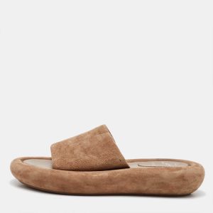 Christian Louboutin Brown Suede Holy Summer Crumble Slide Sandals Size 39.5, Sandals - Luxury Closet catalog