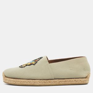 Christian Louboutin Light Green Canvas Cairo Loubi Espadrille Loafers Size 40, Loafers & Slip-Ons - Luxury Closet catalog
