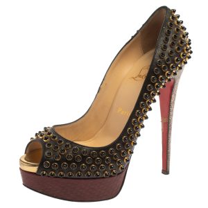 Christian Louboutin Multicolor Leather, Snakeskin and Lizard Lady Cabo Beaded Pumps Size 37, Pumps - Luxury Closet catalog