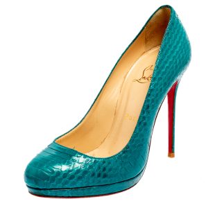 Christian Louboutin Torquoise Blue Python New Simple Pumps Size 37, Pumps - Luxury Closet catalog