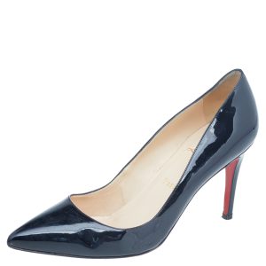 Christian Louboutin Black Patent Leather Decollete 554 Pointed Toe Pumps Size 39, Pumps - Luxury Closet catalog