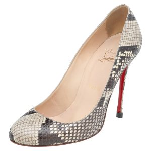 Christian Louboutin Beige-Brown Python Leather Simple Pumps Size 37, Pumps - Luxury Closet catalog
