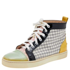 Christian Louboutin Multicolor Patent Leather and Tartan Louis Flat High Top Sneakers Size 40, Athletic Shoes & Sneakers - Luxury Closet catalog