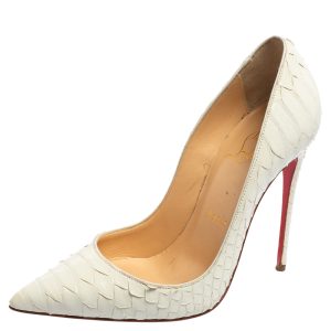 Christian Louboutin Cream Python Leather So Kate Pumps Size 35.5, Pumps - Luxury Closet catalog