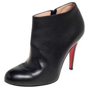 Christian Louboutin Black Leather Belle Ankle Boots Size 36.5, Boots - Luxury Closet catalog