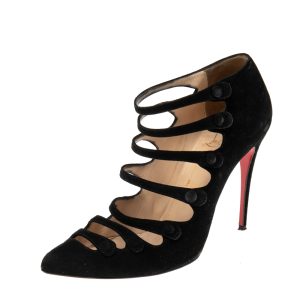 Christian Louboutin Black Suede Viennana Pumps Size 38.5, Pumps - Luxury Closet catalog