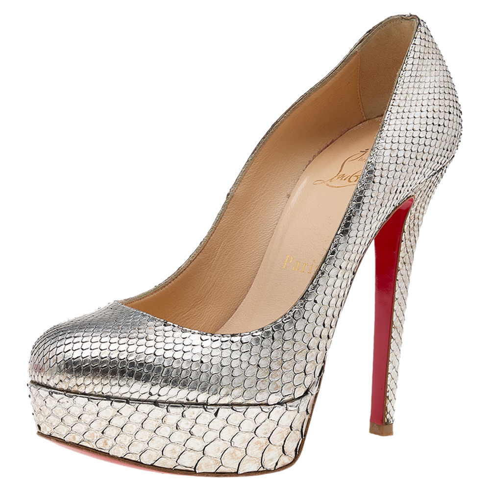 Christian Louboutin Gold Python Bianca Platform Pumps Size 36, Pumps - Luxury Closet catalog