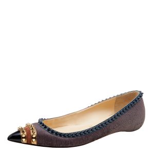 Christian Louboutin Multicolor Calf Hair And Suede Spiked Malabar Hill Ballet Flats Size 38, Flats - Luxury Closet catalog