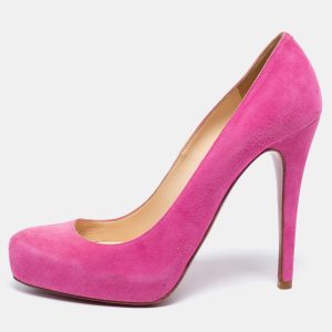 Christian Louboutin Pink Suede Elisa Pumps Size 38.5, Pumps - Luxury Closet catalog