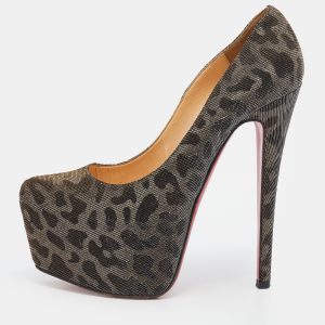 Christian Louboutin Metallic Fabric Daffodile Pumps Size 36.5, Pumps - Luxury Closet catalog