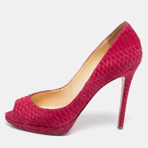 Christian Louboutin Dark Pink Python Leather Yolanda Pumps Size 39, Pumps - Luxury Closet catalog