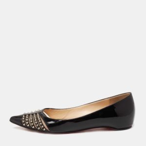 Christian Louboutin Black Patent Leather Bareta Ballet Flats Size 35, Flats - Luxury Closet catalog