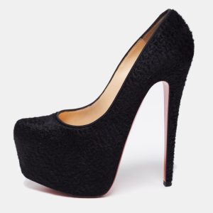 Christian Louboutin Black Calf Hair Daffodile Pumps Size 37, Pumps - Luxury Closet catalog