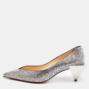 Christian Louboutin Silver Suede Galaxister Strass Pumps Size 37, Pumps - Luxury Closet catalog