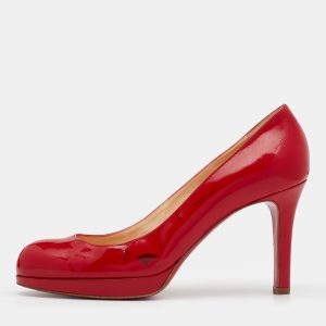 Christian Louboutin Red Patent Leather New Simple Platform Pumps Size 37, Pumps - Luxury Closet catalog