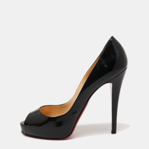 Christian Louboutin Black Patent Leather New Very Prive Pumps Size 38, Pumps - Luxury Closet catalog