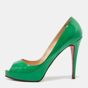 Christian Louboutin Green Patent Leather Very Prive Pumps Size 41, Pumps - Luxury Closet catalog