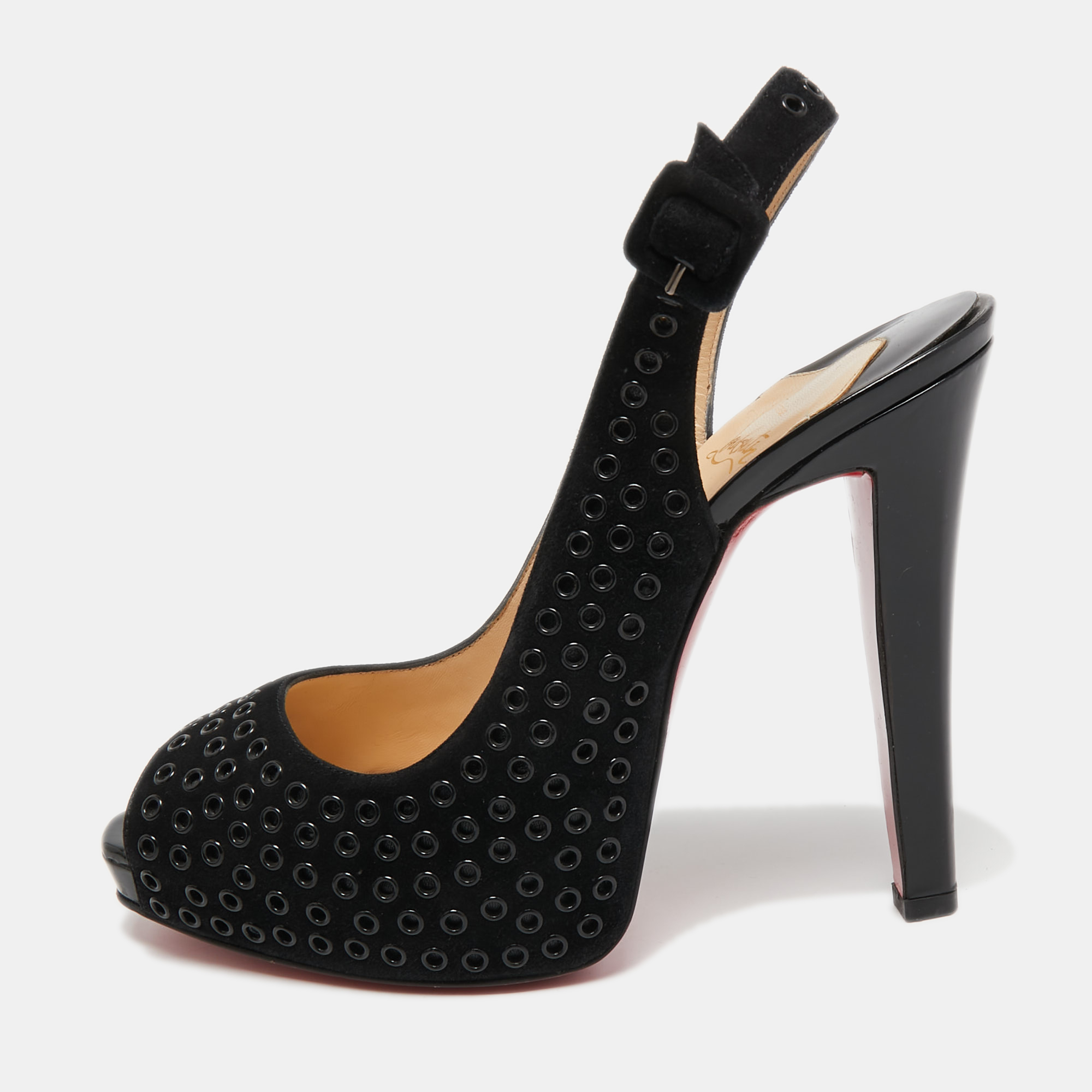 Christian Louboutin Black Suede Aicha Slingback Pumps Size 41, Pumps - Luxury Closet catalog