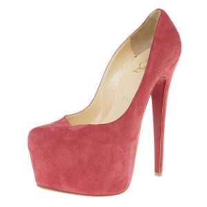 Christian Louboutin Pink Suede Daffodile Platform Pumps Size 38, Pumps - Luxury Closet catalog