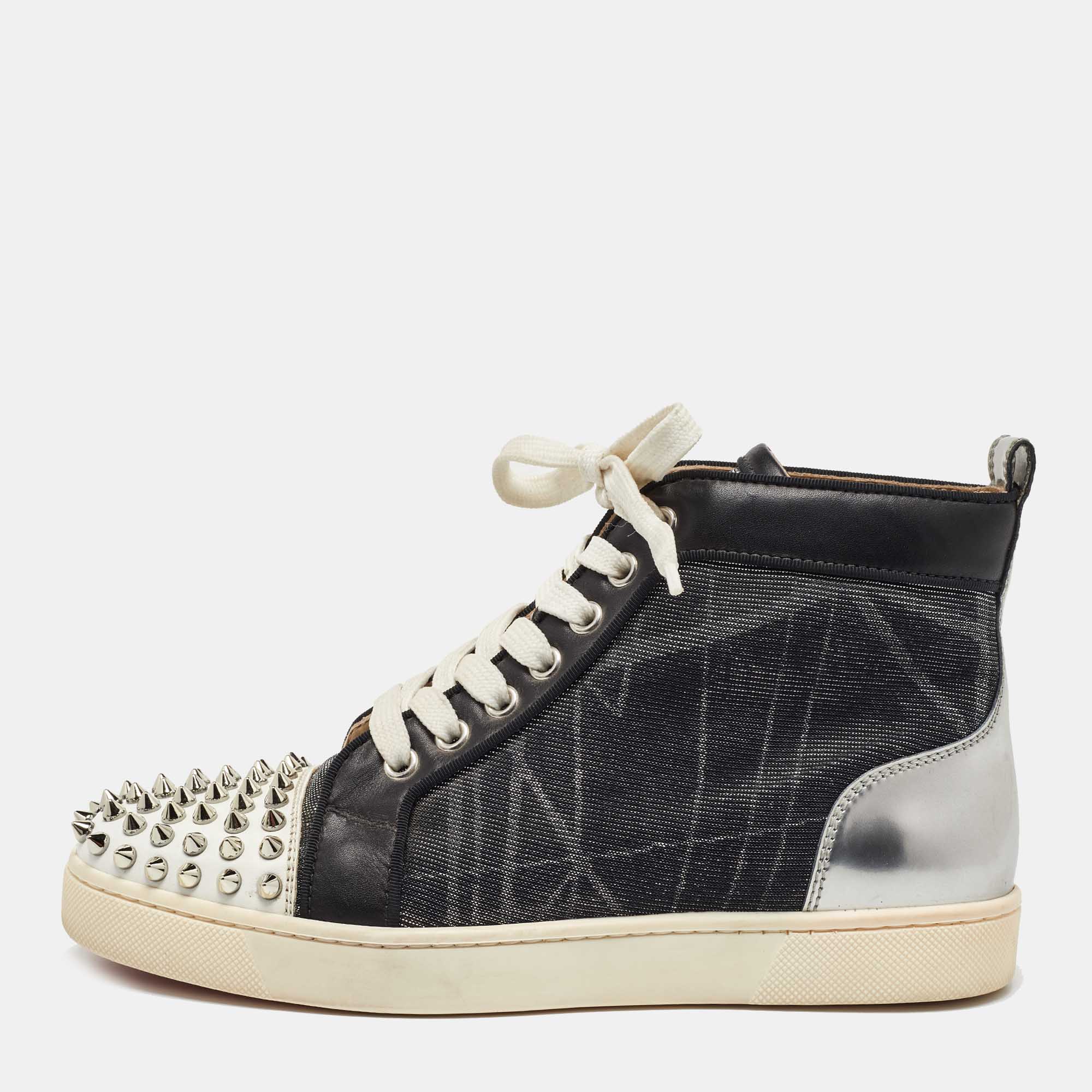 Christian Louboutin Tri Color Leather and Mesh Louis Spikes Orlato Sneakers Size 37.5, Athletic Shoes & Sneakers - Luxury Closet catalog