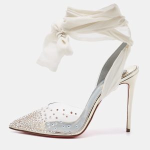 Christian Louboutin Transparent PVC Spikaqueen Ankle Wrap Pumps Size 37.5, Sandals - Luxury Closet catalog