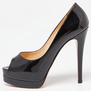 Christian Louboutin Black Patent Leather Altadama Pumps Size 36.5, Pumps - Luxury Closet catalog