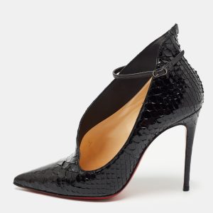 Christian Louboutin Black Python Leather Vampydoly Pumps Size 36.5, Pumps - Luxury Closet catalog
